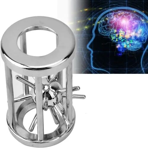 Vista 4 de Cerradura del rompecabezas de los teasers del cerebro del metal, desbloqueo inteligente adulto de la aleación de la hebilla