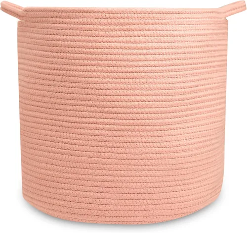 Vista 11 de Natemia Cesta de Almacenamiento Extra Grande (20" x 20" x 14") - Cestas Tejidas para Almacenamiento, Cesta de Almacenamiento de Bebé y Organizador