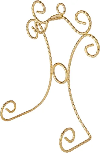 Vista 2 de Bard's Colgador para tazas y platillos de pared en tono dorado brillante, 7.25 pulgadas de alto x 5 pulgadas de ancho x 2.75 pulgadas de profundidad