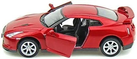 Vista 3 de KiNSMART 2009 Nissan GT-R R35 Rojo 5 "1:36 Escala Die Cast Metal Modelo Coche de Juguete w/Pullback Action