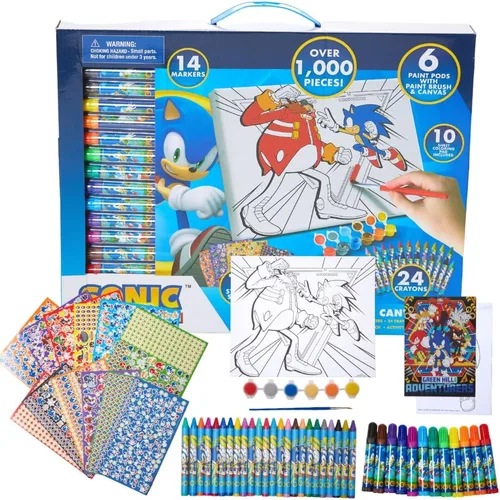 Vista 12 de Innovative Designs Cocomelon - Set de pintura y actividades creativas con lienzo para colorear para niños, más de 1000 piezas