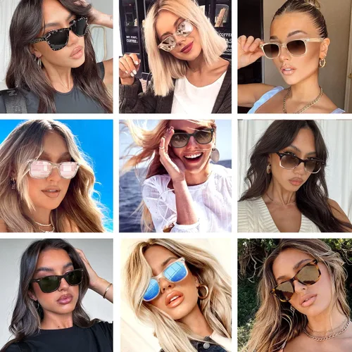 Vista 2 de Fozono Women Square Sunglasses Classic Retro Polarized Sunglasses for Men
