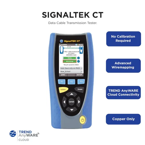 Vista 2 de TREND Networks R156006 SignalTEK CT con pantalla táctil Kit de comprobador de transmisión de red y Ethernet Solucionar problemas de cableado