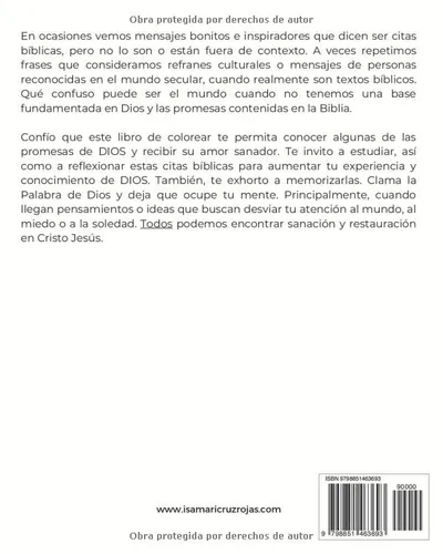 Vista 2 de Citas bíblicas para colorear y conectar con las promesas de Dios Sanando y restaurando a través del amor de Dios (Spanish Edition)