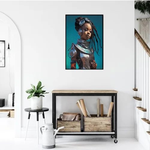Vista 6 de Rompecabezas para adultos y familia, rompecabezas de 1000 piezas, mujer africana, soy afroamericana, formación de flores de madera