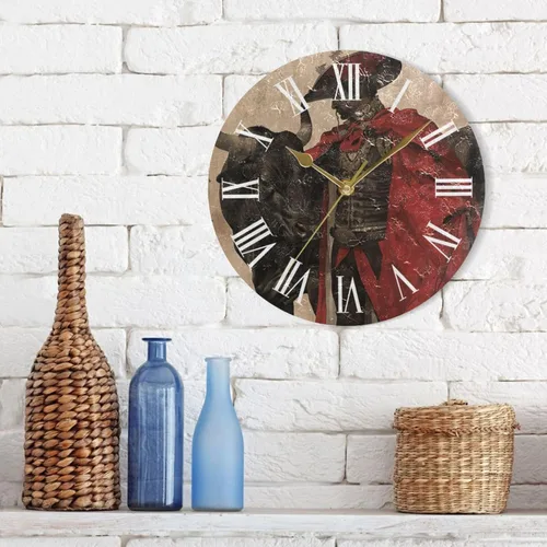 Vista 7 de Reloj de pared redondo de torero retro de 10 pulgadas para garaje, taller, sin tictac, simple para el hogar, sala de estar, cocina