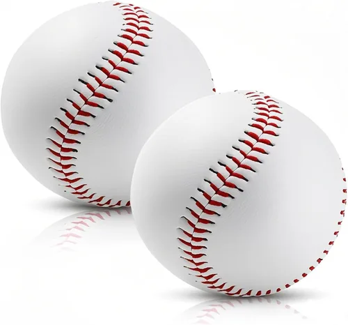 Vista 10 de Rarapop Blank Standard Baseball Balls, Official Size 9 Inch Leather Covered Practice Baseball Training Ball for League Play, Pitching, Hitting