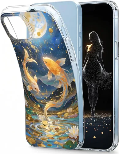 Vista 2 de Funda compatible con Huawei Nova 2s, transparente con patrón delgado, protector suave, diseño de cubierta de teléfono a prueba de golpes, diseño