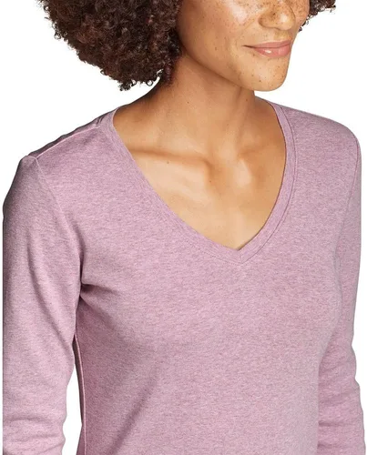 Vista 3 de Eddie Bauer Camiseta de manga larga con cuello en V favorita