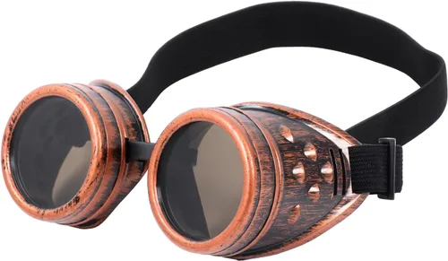 Vista 8 de Gafas vintage steampunk para cosplay, estilo punk gótico