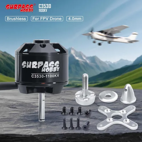 Vista 2 de Surpass C3530 1100KV Motor sin escobillas para aviones RC Ala fija