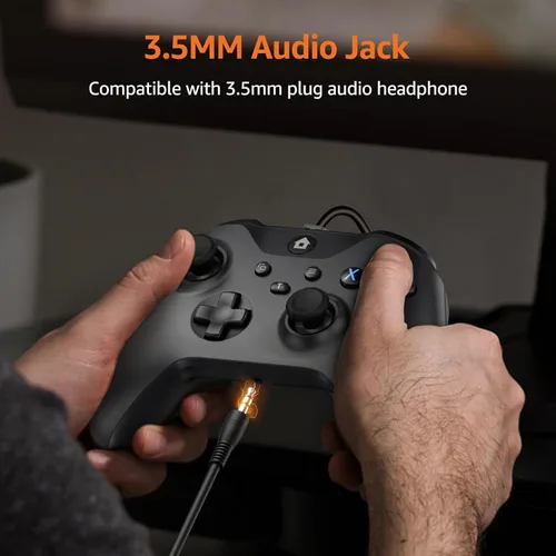 Vista 6 de IWGAME Wired Controller for X-BOX-ONE,Compatible with X-BOX One&One S&X, X-BOX Series S&X, PC, IOS, Android Platforms, Gamepad with 3.5mm Audio