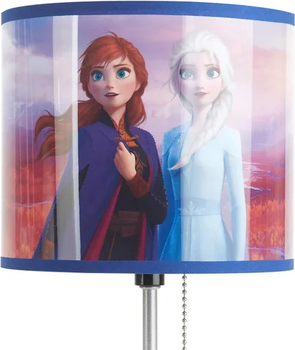 Vista 7 de Lámpara de mesa para niños Frozen 2 con cadena de tracción, metal, pantalla decorativa impresa temática Multicolor