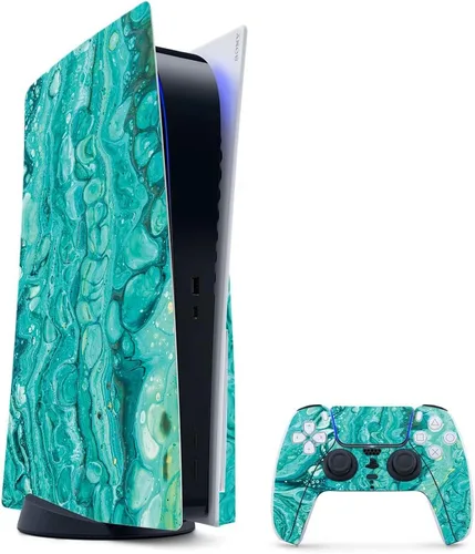 Vista 67 de MightySkins - Skin para juegos para PS5 / Playstation 5 Bundle – Mármol ámbar Envoltura protectora de vid Fácil de aplicar y cambiar