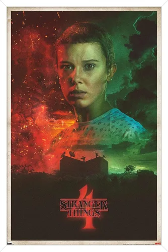 Vista 13 de Trends International Netflix Stranger Things: Season 4 - Póster de pared de once hojas, 14.725 x 22.375 pulgadas, versión enmarcada de madera