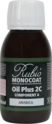 Vista 47 de Rubio Monocoat Muestra de Tinte y Acabado para Madera - Niebla 5% Aceite Plus Parte A Aceite de linaza para madera de secado rápido y ecológico