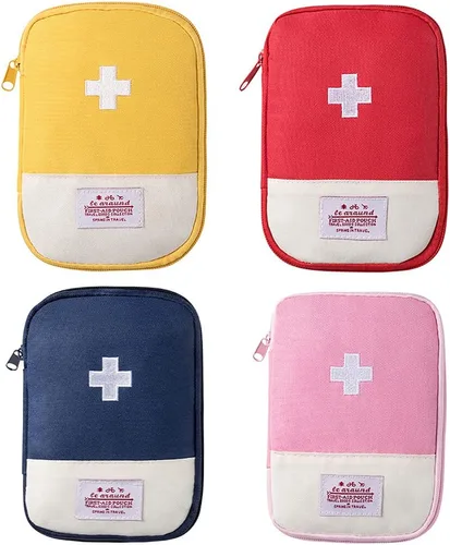 Vista 2 de Mini bolsa vacía de primeros auxilios, bolsa médica vacía portátil, bolsa de medicina vacía bolsa de almacenamiento de kit de emergencia vacía