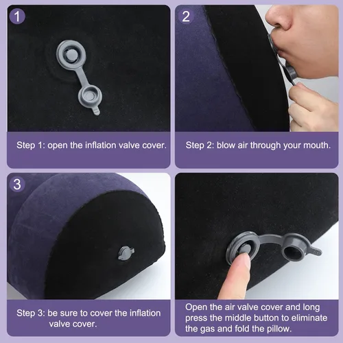 Vista 7 de Juguetes sexuales Consolador Almohada Media Luna Adulto ToyMount para Coupe Sexo Mujeres G SpotPosition Cojín multifuncional InflableSupport Almohada