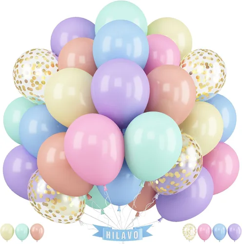 Vista 21 de Globos Negros y Naranjas de 12 Pulgadas, Globos de Confeti Negro Naranja Plateado, Globos de Halloween Trick or Treat para Niños y Hombres