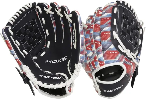 Vista 4 de Easton Guante de béisbol juvenil Moxie Tamaños 10.5 a 11 pulgadas Múltiples estilos Negro