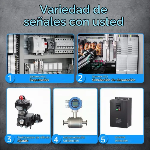 Vista 7 de SG-004A Generador de Señal Multifuncional 4-20mA 2.4" TFT Digital Analógico Voltaje de Corriente Ajustable Termopar Resistencia Calibrador de azul