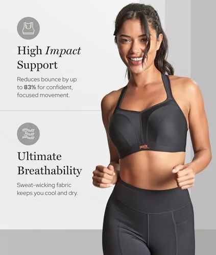 Vista 3 de Panache Sujetador deportivo de alto impacto con aros para mujer