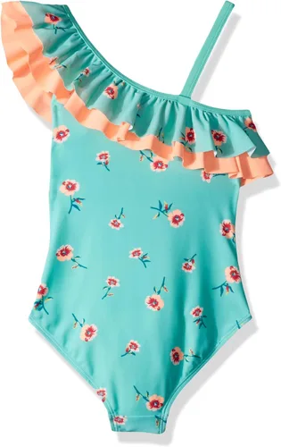 Vista 2 de Kanu Surf Traje de baño de 1 pieza con volantes florales Morgan para niña
