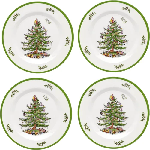 Vista 14 de Spode Bandeja de Melamina del Árbol de Navidad de 4 Secciones, Vajilla Festiva Dividida de 13.5 Pulgadas para Frutos Secos, Dulces, Condimentos