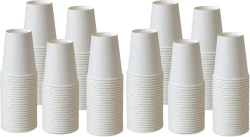 Vista 8 de Vasos de papel, paquete de 150 – Tazas de café de papel caliente y frío de 8 onzas