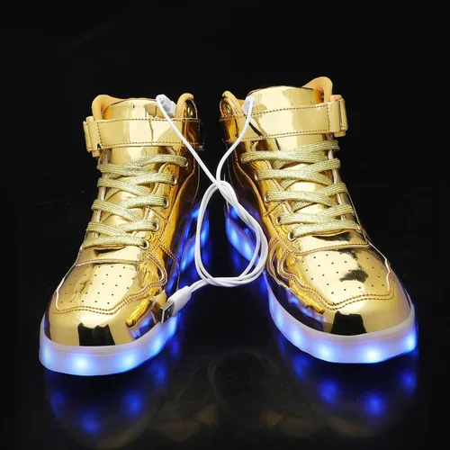 Vista 3 de Wooowyet Zapatos con luz LED para niños y niñas, para Halloween, Navidad