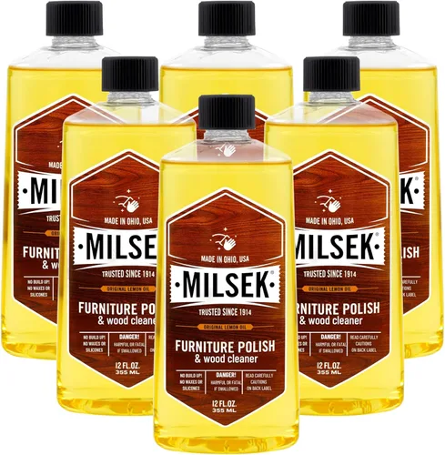 Vista 8 de Milsek Pulidor de muebles y limpiador de madera Aceite de limón 5 galones