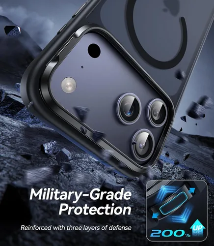 Vista 5 de VOFATA Funda para iPhone 18 Pro Max, iPhone 17 Pro Max con soporte para cámara Stash, apto para MagSafe, protección de grado militar de 10 pies