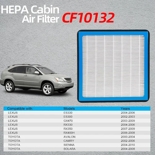 Vista 5 de CF10132 - Filtro de aire de cabina compatible con ES300/ES330/GX470/RX330/RX350/RX400h 2002-2009 Toyota Avalon/Camry/Sienna/Solara 2000-2010 Filtro