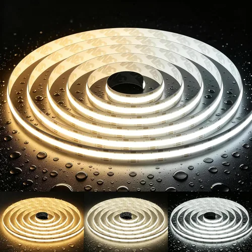 Vista 10 de PAUTIX COB Tiras de Luces LED 2700K-6500K CCT Sintonizable Blanco 24ft Certificadas UL Luces LED Sin Puntos Super Brillantes Regulables 24V Cinta