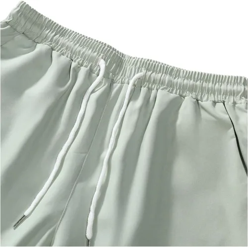Vista 5 de SHENHE Conjunto de camisa y pantalones cortos de manga corta con botones de 2 piezas para hombre