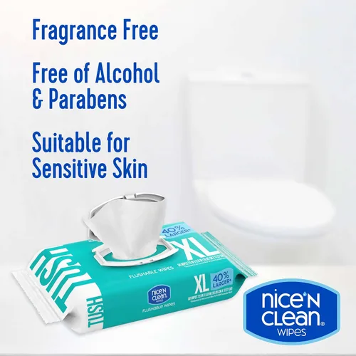 Vista 5 de Nice 'N Clean Toallitas lavables extra grandes Toallitas un 40% más grandes Toallitas húmedas XL sin aroma para adultos de 17.27 cm x 19.05 cm