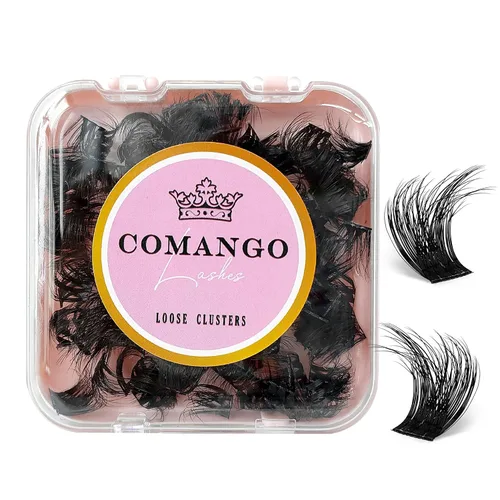 Vista 18 de CoMango Extensiones de pestañas individuales 3D de flores multicapa, sueltas, esponjosas, racimos de pestañas rizadas C/D, extensiones de pestañas