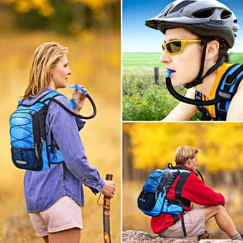 Vista 6 de Mochila de Hidratación Aislada con Vejiga de Agua de 3L Libre de BPA a Prueba de Fugas, Mantiene los Líquidos Frescos hasta por 5 Horas, Mochila
