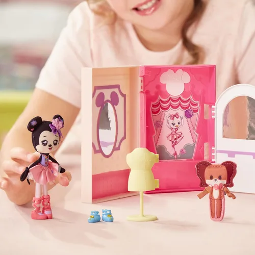 Vista 4 de SWEET SEAMS - Muñeca de trapo suave de 6 pulgadas, 1 juguete Minnie Mouse y Fifi Ballet Studio
