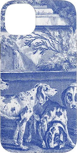 Vista 15 de Vintage Blue French Toile Hound Dogs Case for iPhone 16