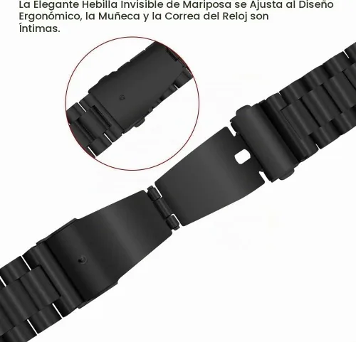 Vista 2 de Correa Mi Band 7 Pro, pulsera de metal para Xiaomi Mi Band 7 Pro Smart Bracelets Accesorios de repuesto Negro Metálico