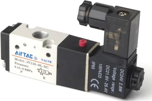 Vista 5 de Válvula electromagnética 3/2 vías 1/8 "PT neumático normalmente cerrado AirTAC 3V110-06 AC110V Aire sola bobina piloto eléctrico 2 posición 3 vías
