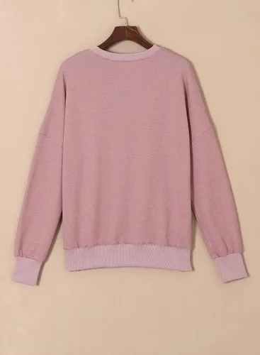 Vista 46 de SHEWIN Sudadera casual de manga larga con cuello redondo para mujer, ligera, holgada