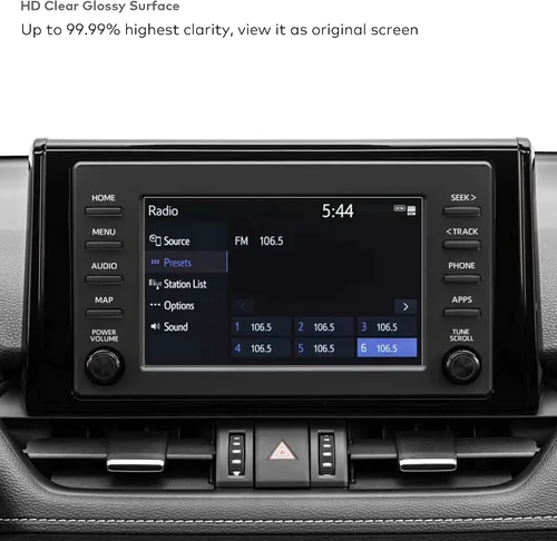 Vista 5 de Protector de pantalla de cristal prémium para Toyota RAV4 (2015-2022), Camry (2018-2020) Accesorios de pantalla táctil multimedia de 7 pulgadas
