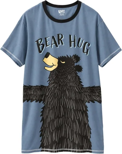 Vista 3 de Lazy One Camisones para mujer, lindo camisón para mujer, diseños de animales Camisón azul Bear Hug