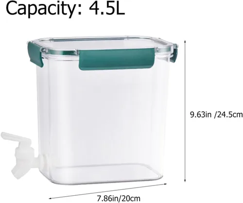 Vista 6 de LIFKOME 2 recipientes dispensadores de líquidos para fiestas, dispensador de bebidas, contenedor de agua con espita para refrigerador, jarra de agua