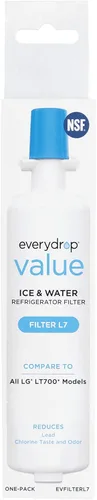Vista 2 de everydrop® Value by Whirlpool, filtro de agua de repuesto para LG LT700P, EVFILTERL7, paquete individual