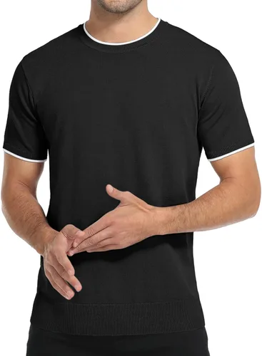 Vista 2 de Sailwind Mens Short Sleeve Crew Neck Contrast Trim Knit T-Shirt
