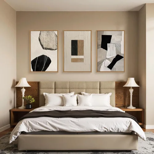 Vista 186 de FWIEXA Juego de Arte de Lienzo Bohemio Enmarcado para Pared, Cuadros Botánicos Verde Salvia Decoración de Pared, Impresiones de Arte de Plantas