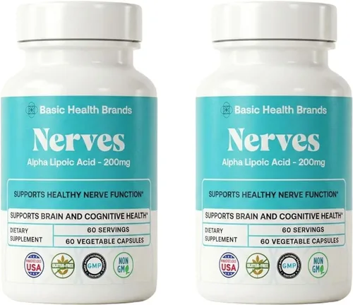 Vista 7 de Basic Brands Nervios Ácido alfa lipoico, 200 mg 1 paquete